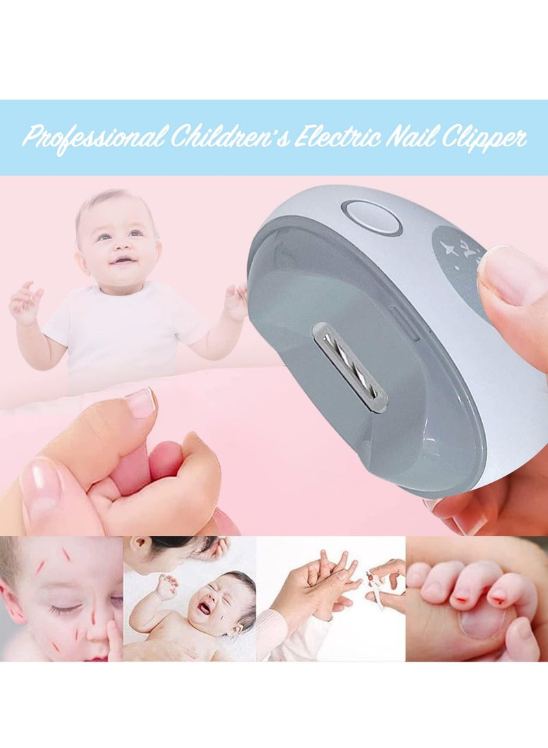 Y&D Electric Automatic Nail Clipper with Light & 2 Speeds,Fingernail Cutter and File in 1 Design, Scraps Storage,USB Rechargeable Safety Fingernail Trimmer for Baby, Kids, Seniors Adult - Image 2