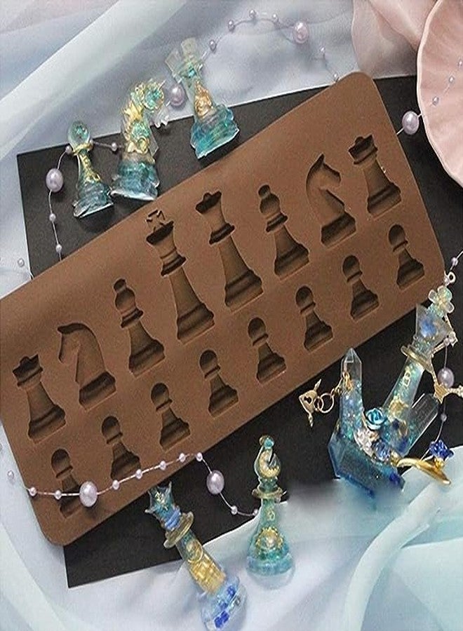 AYNEFY Silicone Chocolate,International Chess Piece Shapes Chocolate Cake Jelly Ice Fondant Baking for DIY Candy Cake Topper Decoration - Image 4