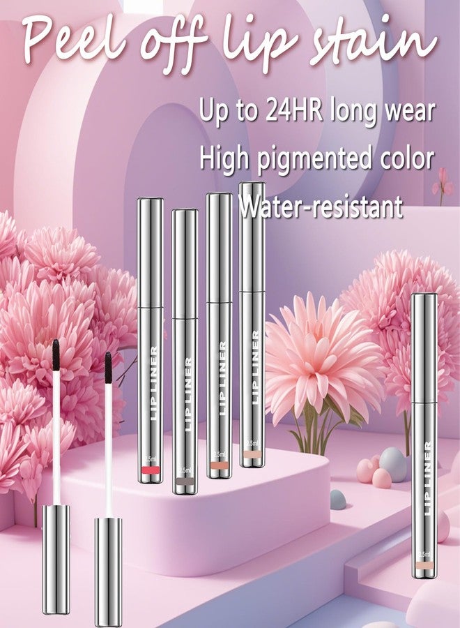 Suaxova 4PCS Peel Off Lip Stain, Red Matte Liquid Lipstick Lip Stain Long Lasting Waterproof for Women,Non-stick Cup Lipstick Peel Off Highly Pigmented - Image 5