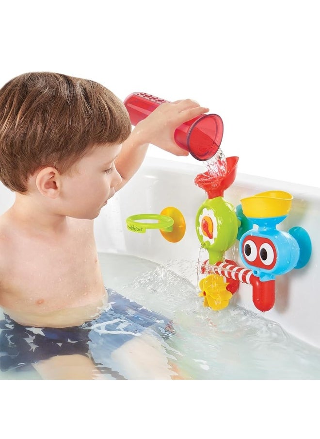 Yookidoo - Yookidoo Baby Toddler Bath Wall Toy (Ages 1-3) Waterfall Spinning Gears & Rotating Googly Eyes - Mold Free - Attach to Any Tub or Shower - Spin N Sprinkle Water Lab - Great for Boys, Girls,& Kids - Image 1
