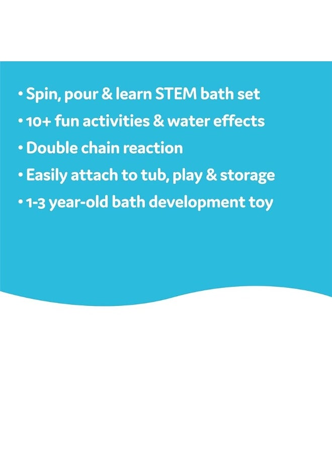 Yookidoo - Yookidoo Baby Toddler Bath Wall Toy (Ages 1-3) Waterfall Spinning Gears & Rotating Googly Eyes - Mold Free - Attach to Any Tub or Shower - Spin N Sprinkle Water Lab - Great for Boys, Girls,& Kids - Image 1