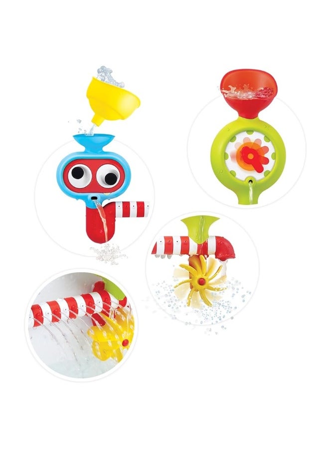 Yookidoo - Yookidoo Baby Toddler Bath Wall Toy (Ages 1-3) Waterfall Spinning Gears & Rotating Googly Eyes - Mold Free - Attach to Any Tub or Shower - Spin N Sprinkle Water Lab - Great for Boys, Girls,& Kids - Image 1