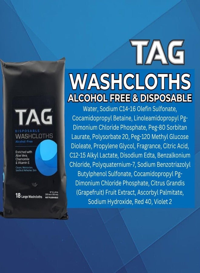 TAG Full Body No Rinse Disposable Wash Cloths, Extra Large, Alcohol-Free Body Wipes for Adults, Enriched with Aloe Vera, Chamomile & Vitamin E; 12-Pack of 18 Wipes (216 Wipes) - Image 4