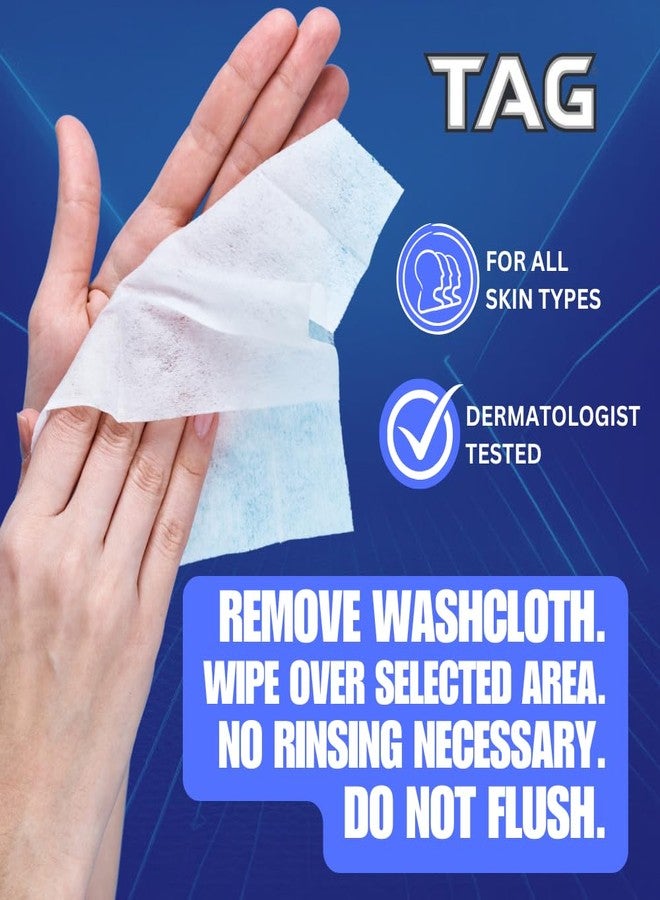 TAG Full Body No Rinse Disposable Wash Cloths, Extra Large, Alcohol-Free Body Wipes for Adults, Enriched with Aloe Vera, Chamomile & Vitamin E; 12-Pack of 18 Wipes (216 Wipes) - Image 5