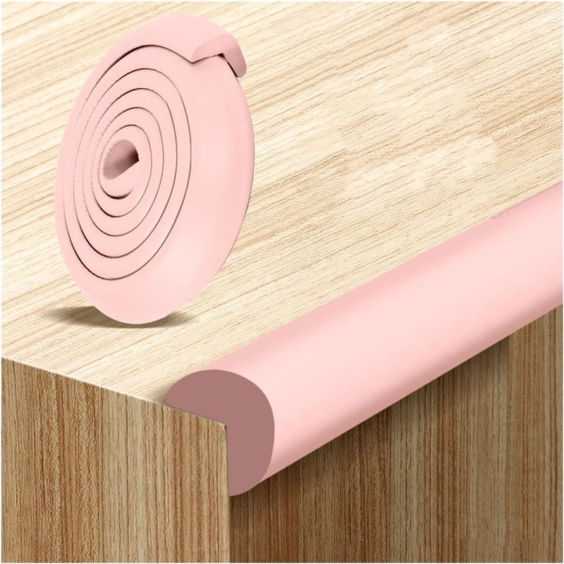 MekUk Garage Wall Protector Proofing Corner Guards Protectors, Furniture Corner Guards, Protective Foam Cushion, Sharp Edges Padding for Parking Garages(Pink,2pcs) - Image 1