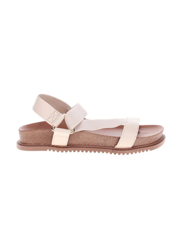 بيرا ريو Beira Rio Ladies Flat Sandals Cream | Made In Brazil