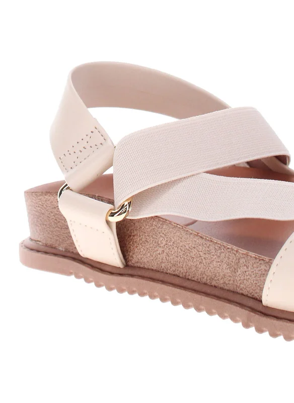 بيرا ريو Beira Rio Ladies Flat Sandals Cream | Made In Brazil
