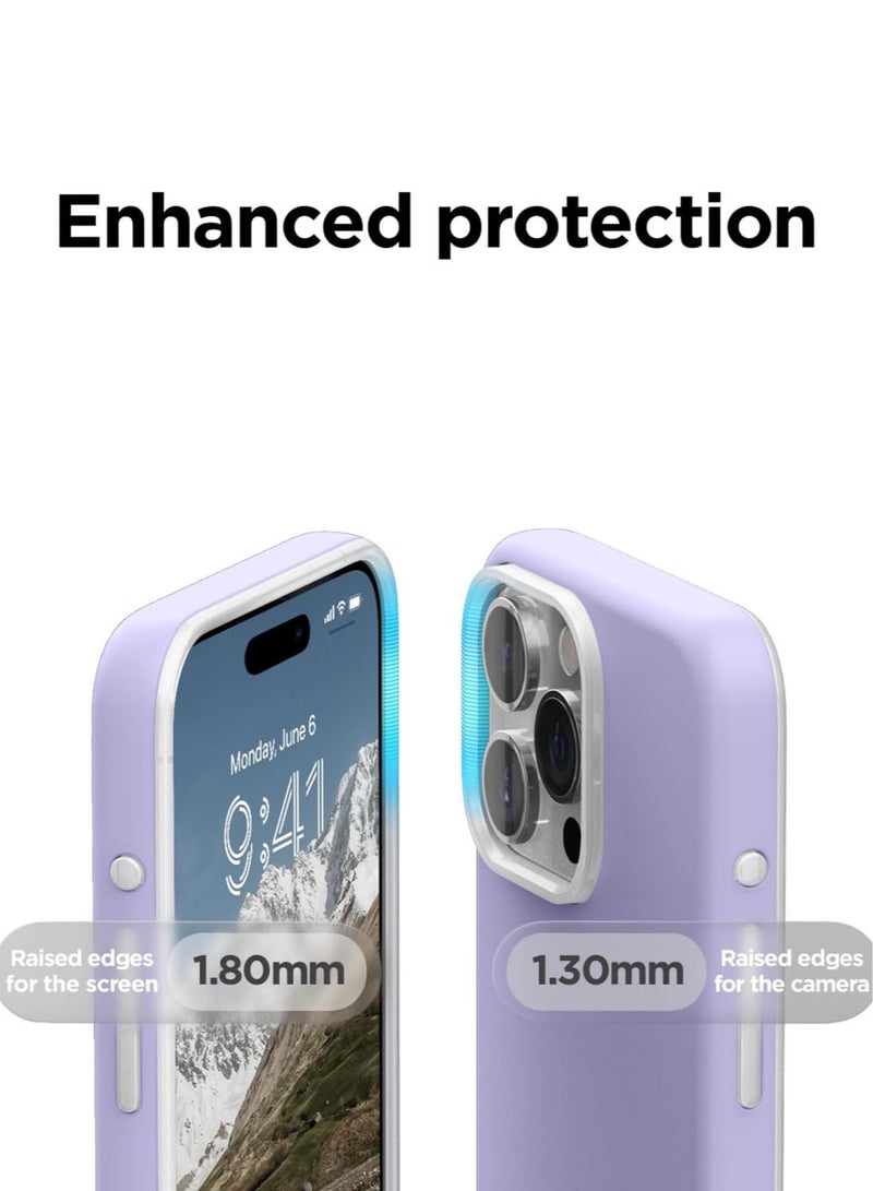 Elago Magnetic Glide for iPhone 15 PRO with Case Cover MagSafe Drop Protection - Purple Transparent - Image 5