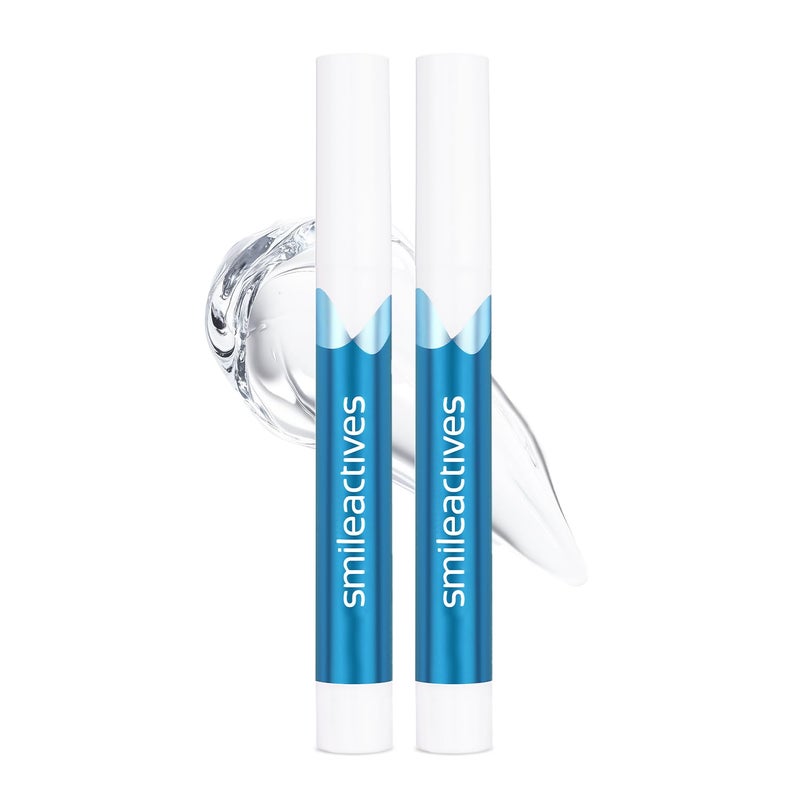 Smileactives Teeth Whitening Pen for White Smile Fast Tooth Whitener and Stain Remover with Precision Brush Tip Dental Quality Whitening Gel Travel Pen Easy to Use Vanilla Mint Flavor 2 Pack - Image 2
