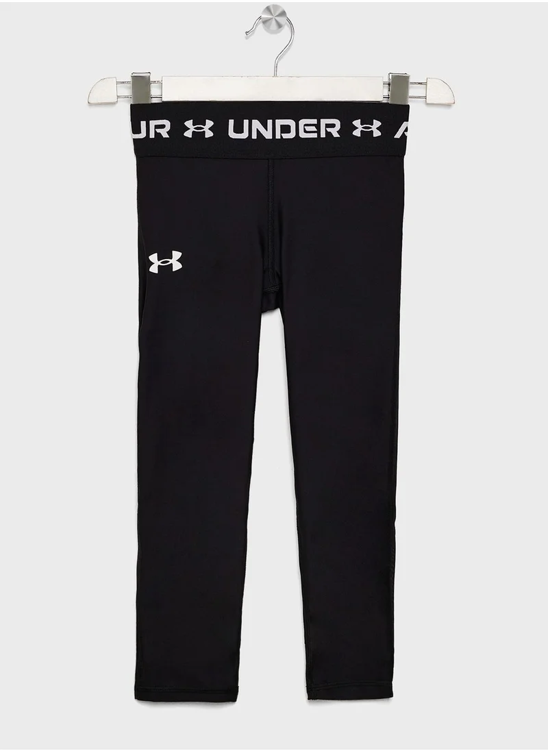 UNDER ARMOUR Kids Logo Ankle Cropped Leggings