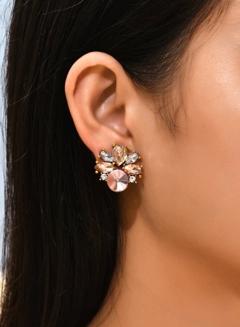 إيكوال حلق اذن نسائي بتصميم أنيق وعصري مرصع بالزركون عالي الجودة - Image 2