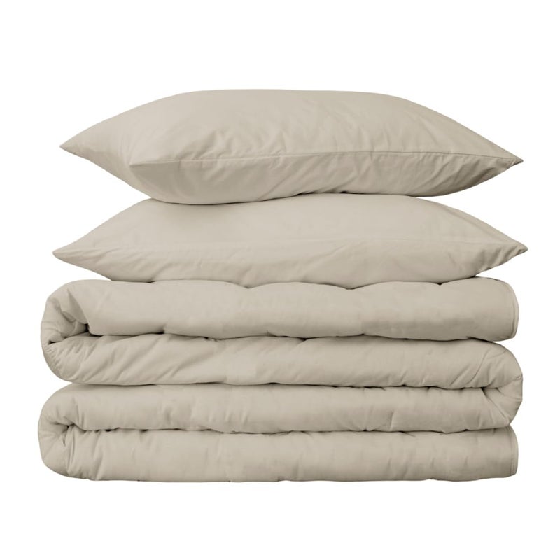 Peru Pima Duvet Cover Set  KingCal King 100 Peruvian Pima Cotton Percale 415 Thread Count Cooling  Breathable Hidden Zipper HotelQuality Soft Bedding 3 Pieces Latte