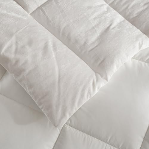 HYPREST Velvet Comforter King,3 Pcs Luxury Elegant Velvet Duvet,Ultra Soft White Bedding Comforter Sets - Image 3
