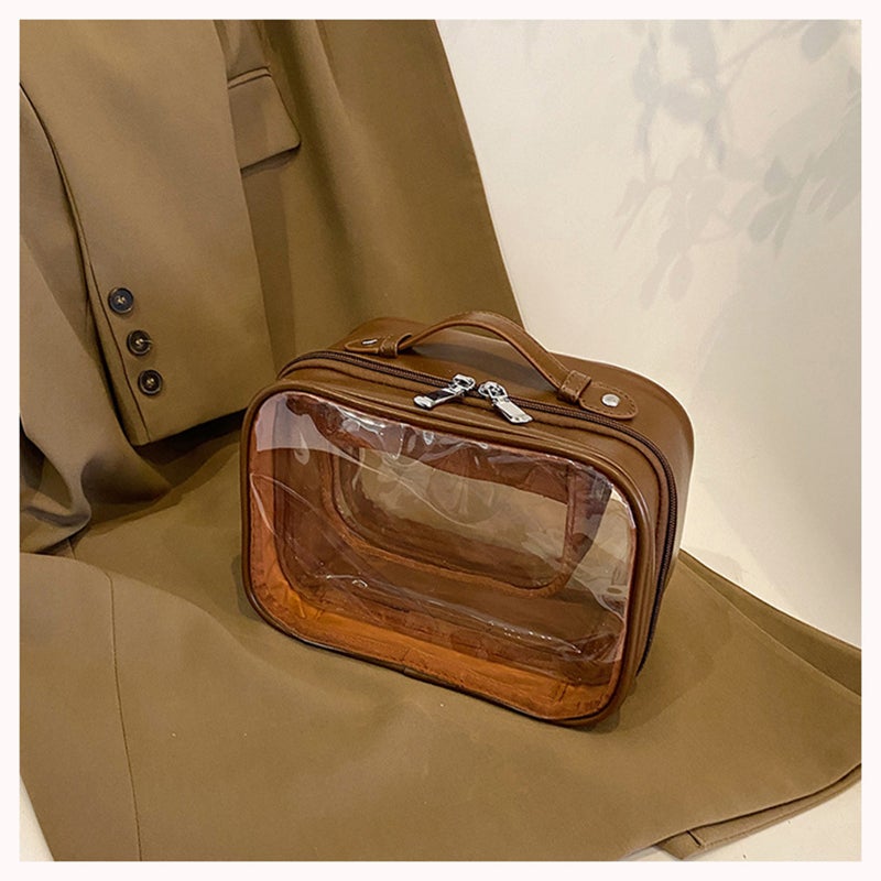 Cosmetic bag portable large capacity fashion handheld skincare products storage multifunctional bag - Image 4