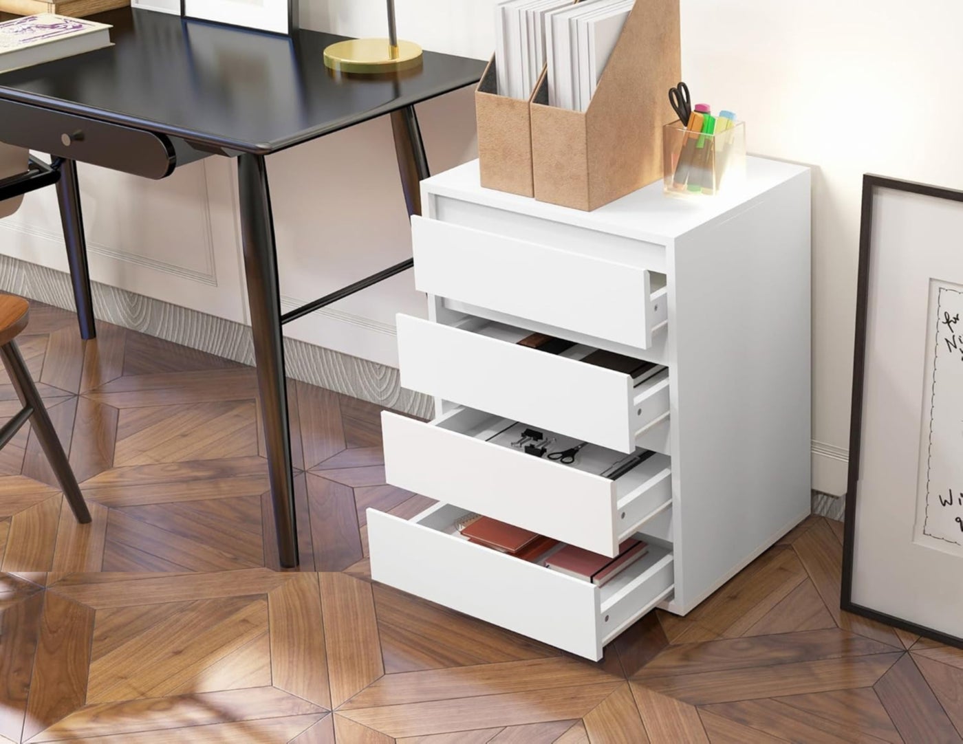 Modern MDF nightstand - Height 65 cm - Width 50 cm - Depth 36 cm, from Furniture Store.