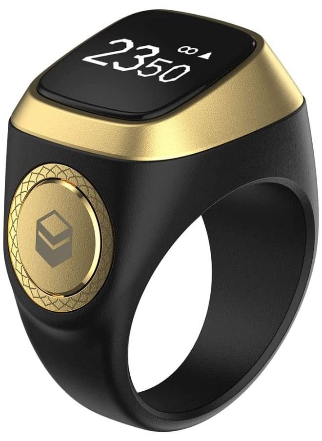 iQIBLA Smart Tasbih Zikr Ring Lite New 2022  only 11.7g 22 MM BLACK  - Image 1