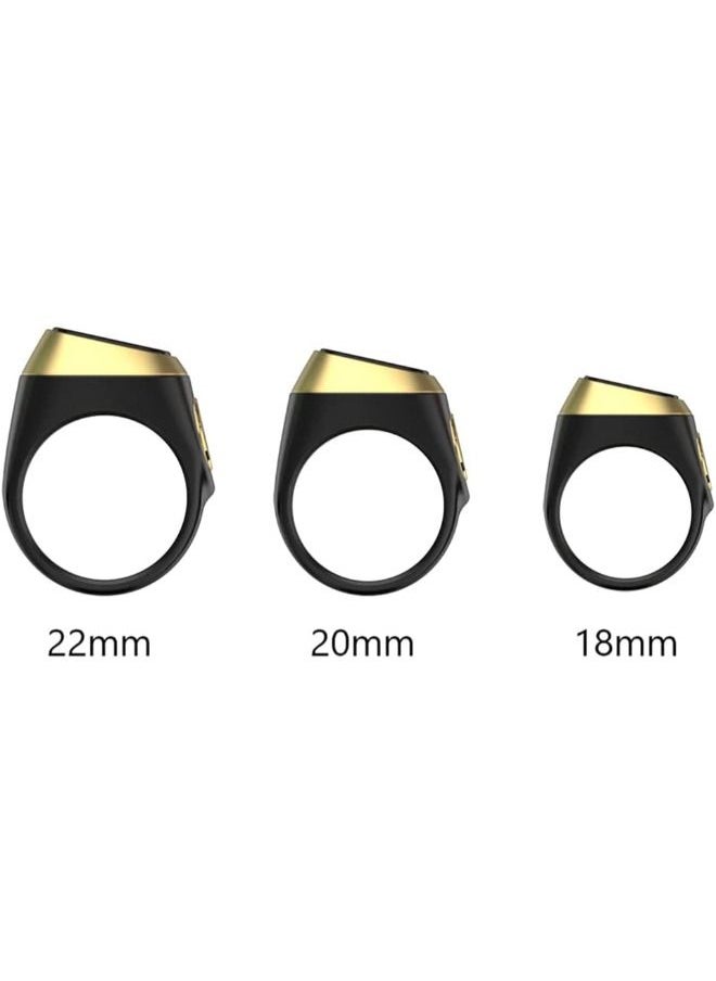 iQIBLA Smart Tasbih Zikr Ring Lite New 2022  only 11.7g 22 MM BLACK  - Image 5