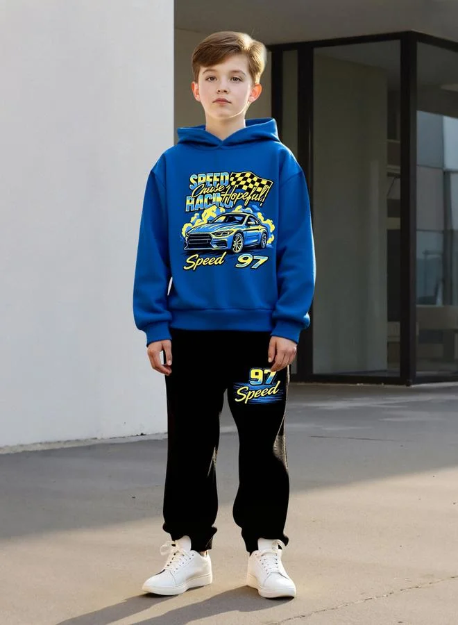 Take Two Take Two Teens Racing Car Hoodie and Joggers Set