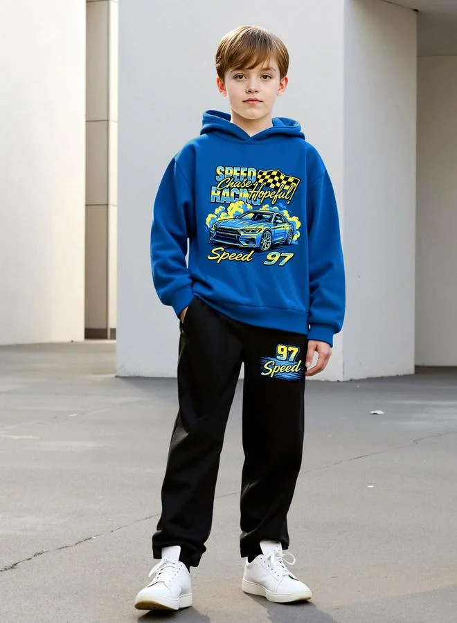 Take Two Take Two Teens Racing Car Hoodie and Joggers Set