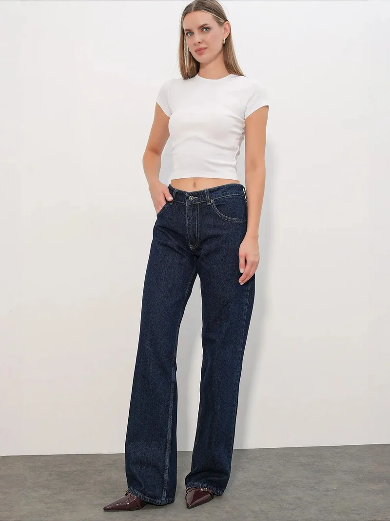 Big Dart Dark Blue Denim BDART Women's Cotton Jeans for Women | Best Price UAE