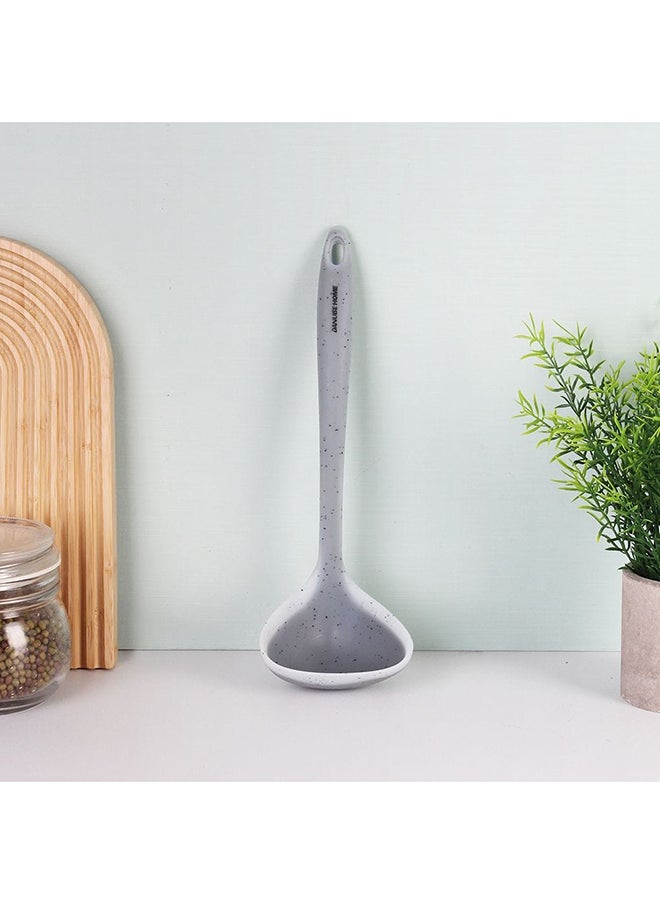 DANUBE HOME Arissa Ladle Nylon Silicon Serving Ladle High Quality Serving Utensil Versatile Cooking Tool For Home Kitchen & Dining Room L30xW9.5cm Grey  - Image 1