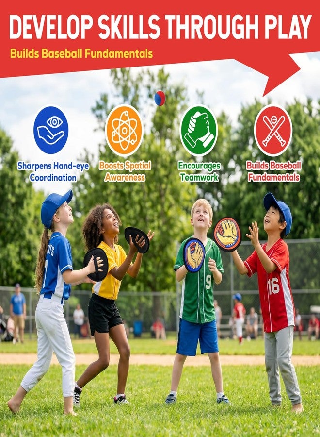 VICHTOP Toss and Catch Ball Game Set for Kids - Easy to Use Sticky Balls& Beginner Baseball Glove, Outdoor Games Toy for Family Beach Yard Pool Camping, Fun Gifts for Boys& Girls Ages 3 4 5 6 7 8-12 Years Old - Image 4