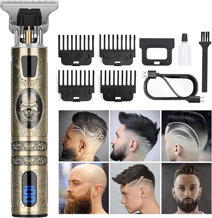 AURUZA Hair Clippers for Men Rechargeable Beard Trimmer with 4 Limit Combs Grooming Kit for Barbers Haircut USB TypeC Charging Professional Shaver Gifts - Image 1