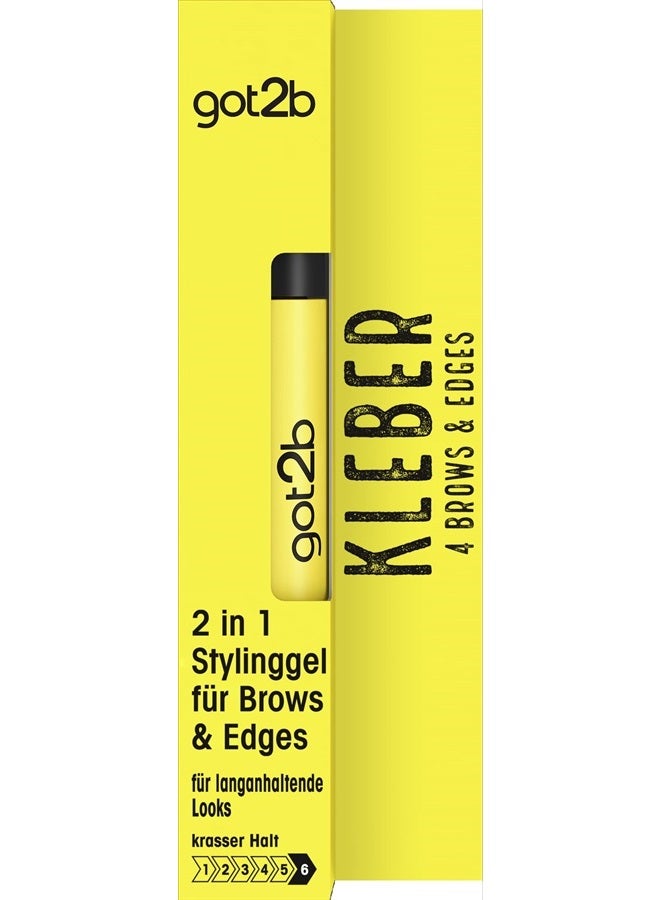 got2b glue 4 brows & edges (16 ml), 2in1 brow gel & hair mascara, with a practical, two-sided eyebrow brush for styling and fixing baby hair, vegan formula - Image 1