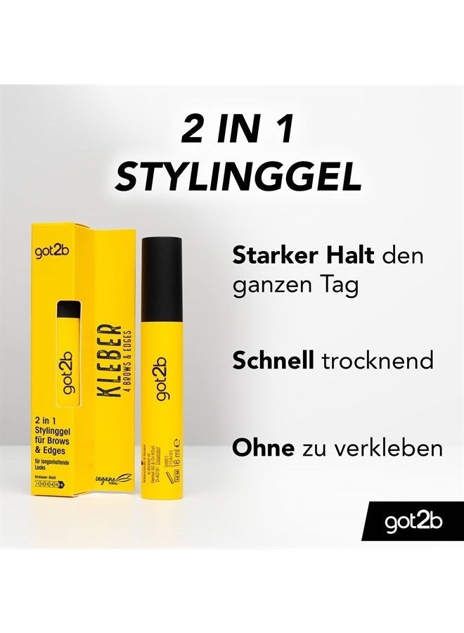 got2b glue 4 brows & edges (16 ml), 2in1 brow gel & hair mascara, with a practical, two-sided eyebrow brush for styling and fixing baby hair, vegan formula - Image 3
