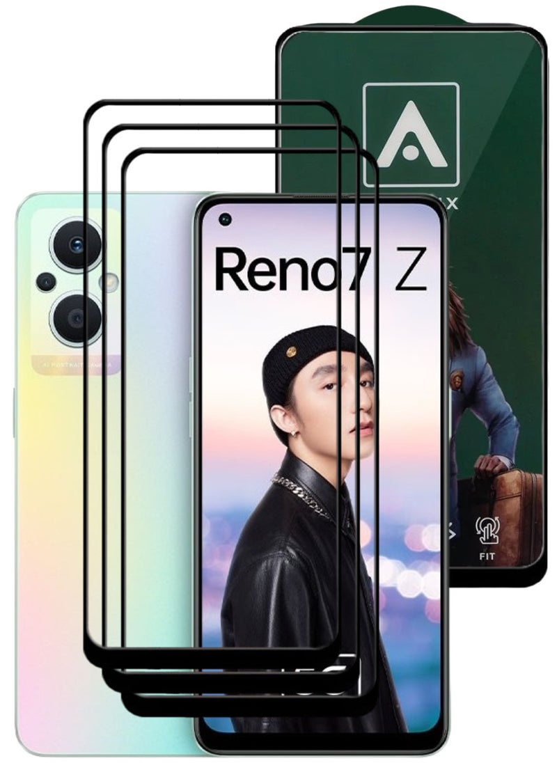 ACLIX 3 Pieces Antistatic ESD Dustproof Premium Quality High Definition Tempered Glass Screen Protector Designed For Oppo Reno7 Z 5G - Image 1