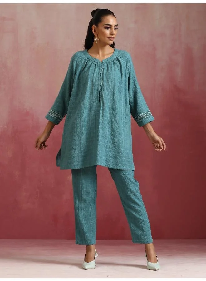 ترو برونز طقم قطن لايت بلو دوبي من ترو براونز