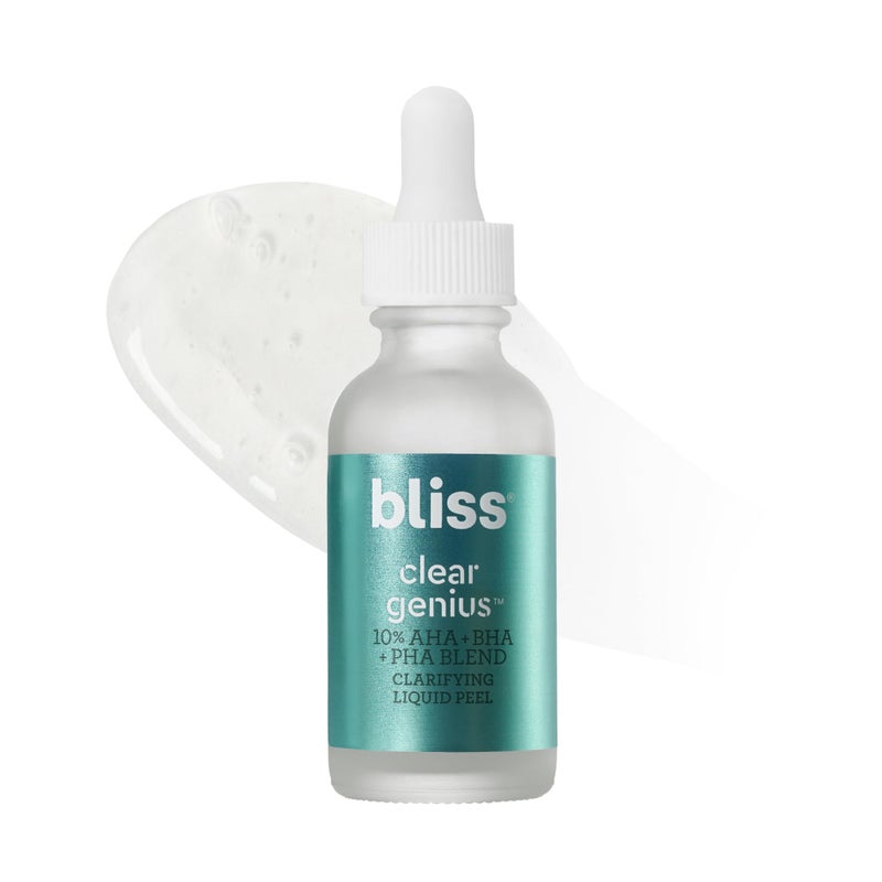 Bliss Clear Genius Clarifying Overnight Liquid Peel - 1 Fl Oz - Clear Pores & Exfoliate Skin - Non-Irritating - Clean - Vegan & Cruelty-Free - Image 1
