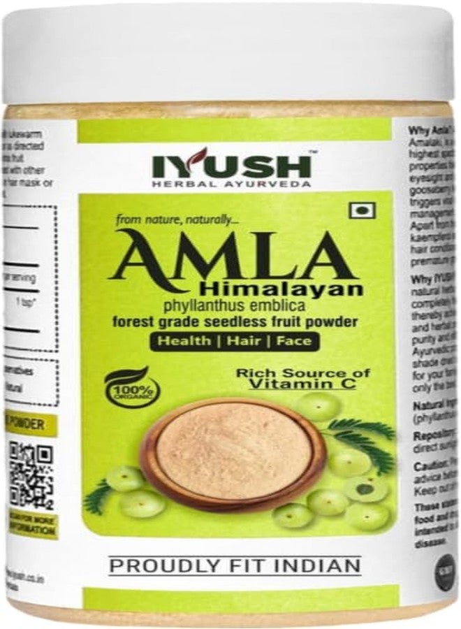 IYUSH Herbal Ayurveda Wild Himalayan Amla Powder - 400gm | Amla Powder for Eating | Amla Powder for Hair Growth Organic | Organic Amla Powder | Hair Volume Powder | Indian Gooseberry Powder | - Image 1