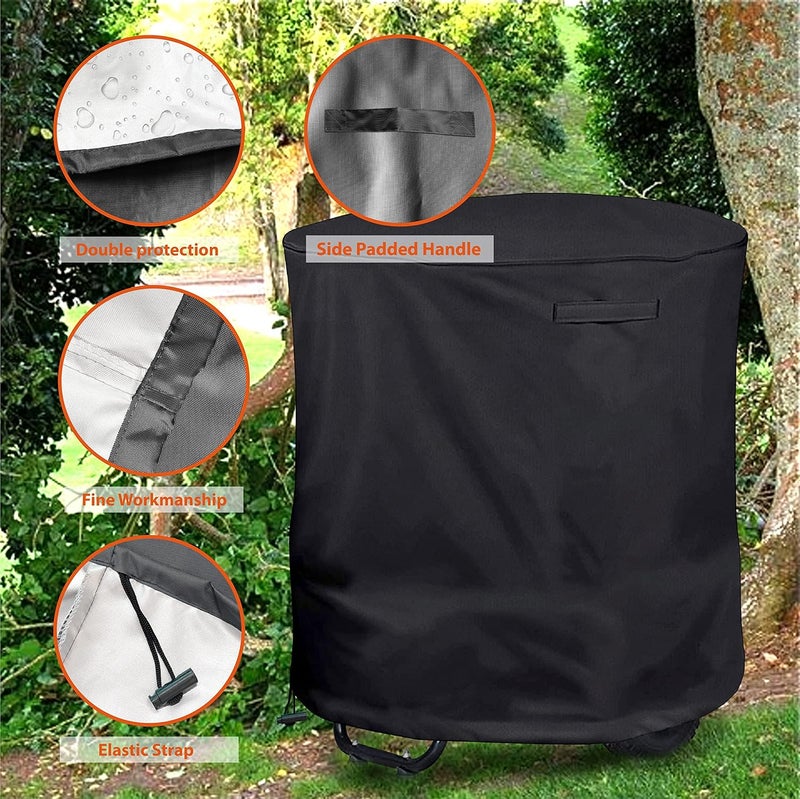 Aaaspark Waterproof Heavy-Duty Wood Chipper Shredder Mulcher Cover for Wood Chipper Shredder Mulcher and Leaf Mulcher(33"x45"),Black - Image 4