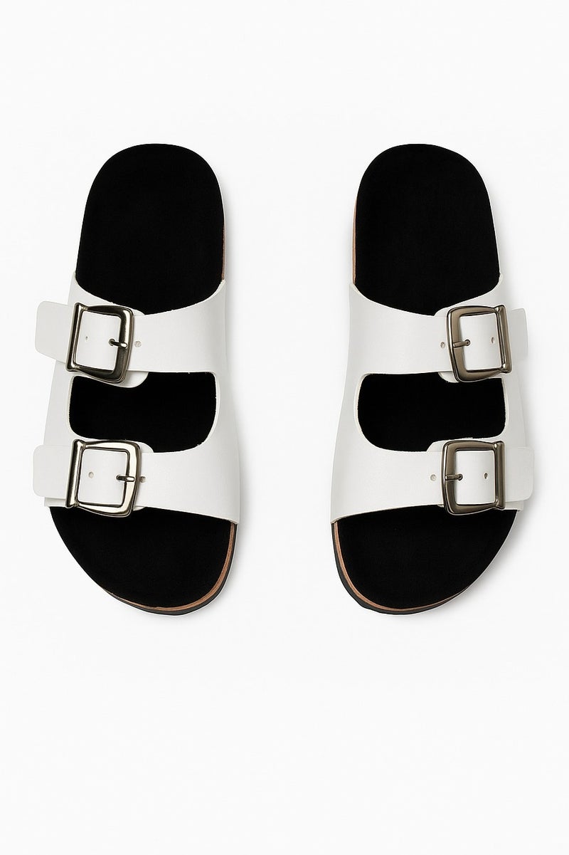 فيبراندا سليبر كاجوال مزود بسيرين مع إبزيم SF-71-ابيض - Image 3