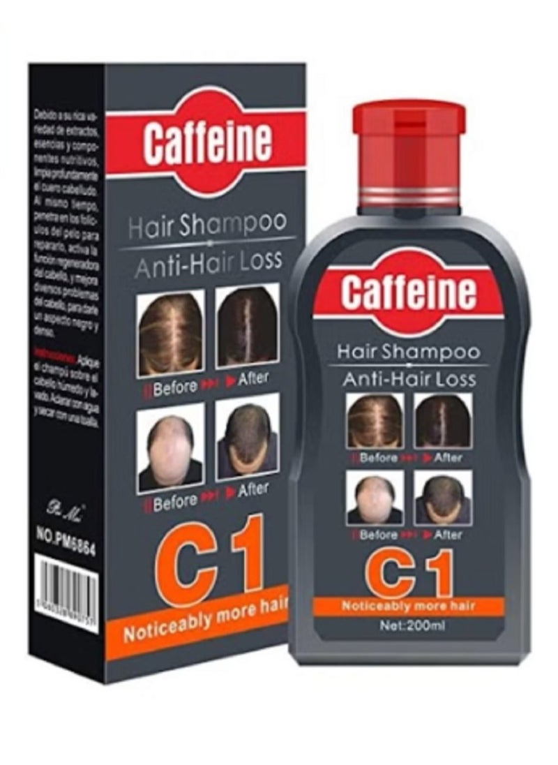 Caffeine - Caffeine C1 Hair Shampoo for Hair Loss Prevention Anti Hair Loss, 200ml - Image 1