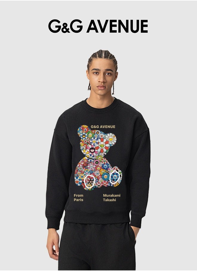 G&G AVENUE - Spring and autumn Neutral sun protection clothing,Oversized  long sleeved sun protection, swimming and fishing shirt, quick drying, lightweight running, pure cotton sweatshirt, black - Image 1