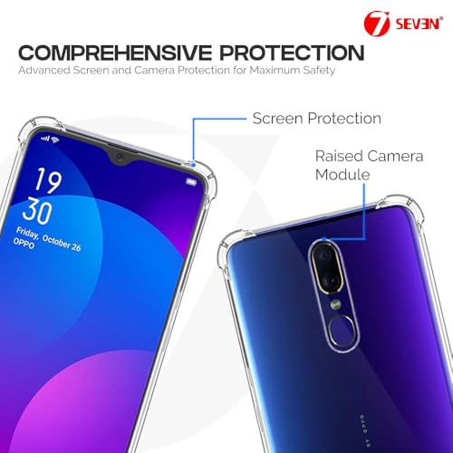 7-Seven 7SEVEN® Back Cover for Oppo F11 Transparent Mobile Back Case Shock Proof Design Camera Edges Protection Crystal Clear Phone Case Silicon Soft TPU and Flexible Bumper Phone Cover - Image 3