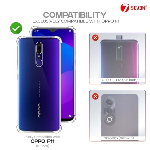 7-Seven 7SEVEN® Back Cover for Oppo F11 Transparent Mobile Back Case Shock Proof Design Camera Edges Protection Crystal Clear Phone Case Silicon Soft TPU and Flexible Bumper Phone Cover - Image 2