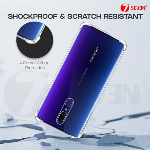 7-Seven 7SEVEN® Back Cover for Oppo F11 Transparent Mobile Back Case Shock Proof Design Camera Edges Protection Crystal Clear Phone Case Silicon Soft TPU and Flexible Bumper Phone Cover - Image 4