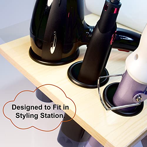 QUEESALN Salon Hair Styling Station Dryer Curling Iron Appliance Hot Iron Holder Tube Package Salon Station Organizer Hot Iron Holder Tube 3inch and 2pcs 2inch Open End - Image 5