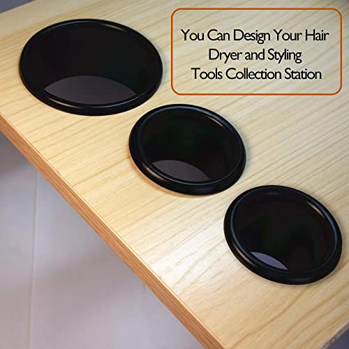 QUEESALN Salon Hair Styling Station Dryer Curling Iron Appliance Hot Iron Holder Tube Package Salon Station Organizer Hot Iron Holder Tube 3inch and 2pcs 2inch Open End - Image 4