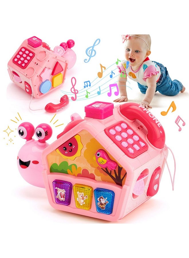 hahaland Baby Toys 6-12 Months, Musical Crawling Toys 6-18 Month Snail Toys for 1 Year Old Girl Gifts,Educational Toddler Toys Age 1-2 Busy Activity Cube, 1st Birthday Girl Gifts Toddler Gifts - Image 1