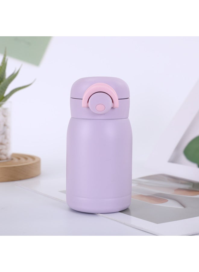 Solid Color 304 Stainless Steel Vacuum Thermos Cup Children's Mini Small Pocket Cup Outdoor Double Layer Drop-resistant Bounce Cup