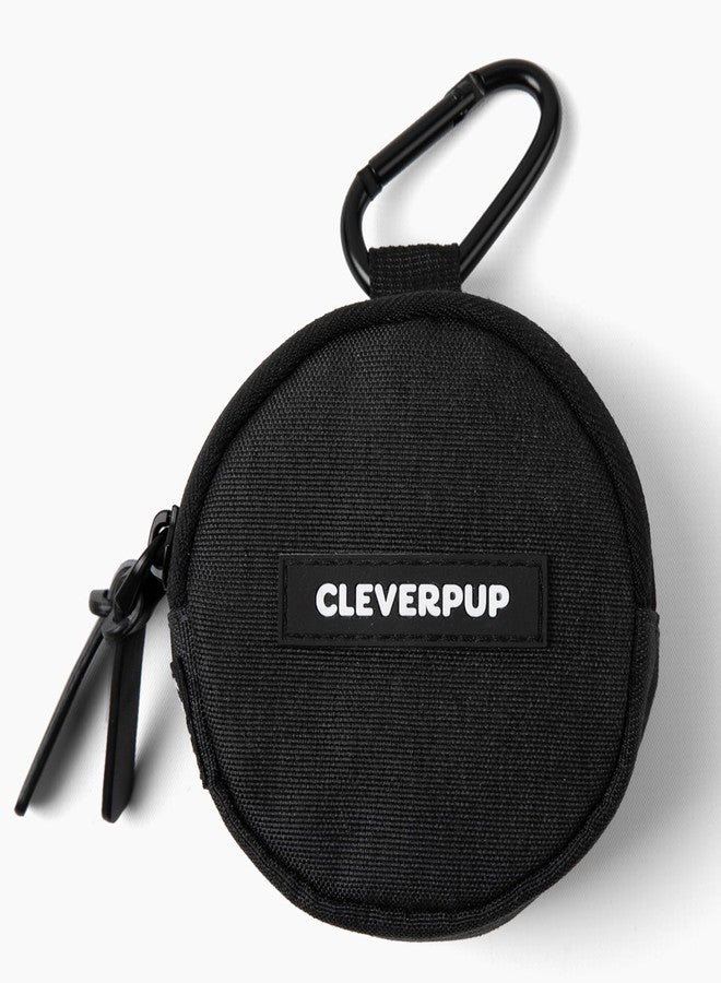Cleverpup, Snackpack Double Insulated Dog Treat Pouch - Holds 1.5 Cups - Dog Training and Walks Snack Bag, Two Pockets for Dry or Wet Treats, Attaches to Leash, Belt, or Bag - Graphite - Image 2