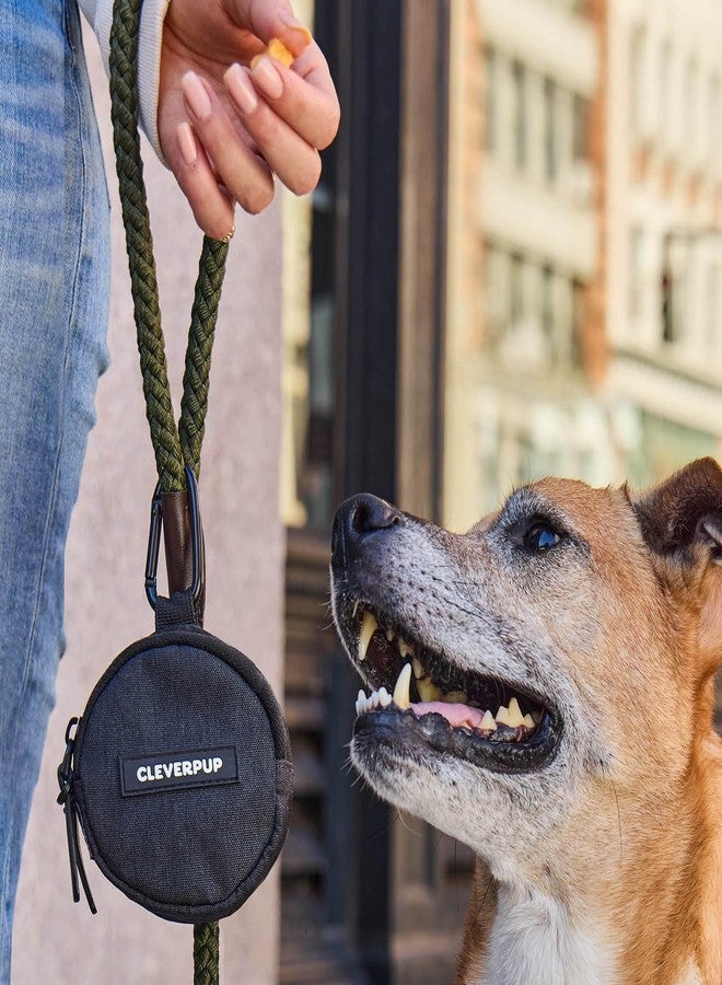 Cleverpup, Snackpack Double Insulated Dog Treat Pouch - Holds 1.5 Cups - Dog Training and Walks Snack Bag, Two Pockets for Dry or Wet Treats, Attaches to Leash, Belt, or Bag - Graphite - Image 4