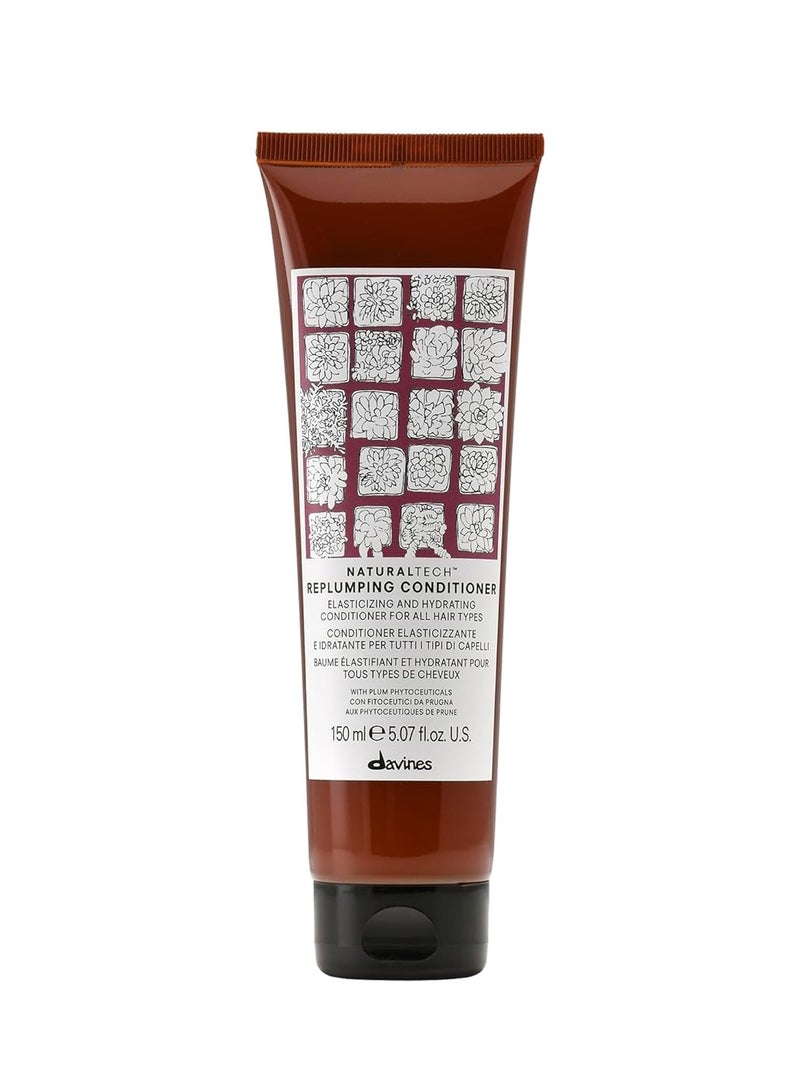 Davines Davines Naturaltech REPLUMPING Conditioner, Renew Elasticity While Replenishing, Moisturizing And Detangling, 5.07 fl. oz. - Image 1
