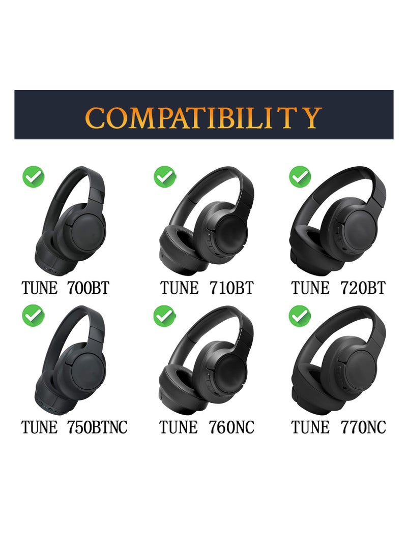Generic Earpads Replacement for JBL Tune 700(700BT)/710(710BT)/720(720BT)/750(750BT,750BTNC)/760(760NC)/770(770NC) Headphones, Ear Pads Cushions with Softer Noise Isolation Foam,Black  - Image 3