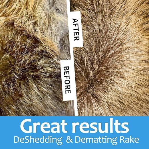 GUDDIES 2 in 1 Dog Brush Dogs Comb Deshedding Tool & Dematting Undercoat Rake for Mats & Tangles Removing, Dog Grooming Kit Deshedding Comb for Dogs, Great for Short to Long Hair Small Large Breed - Image 3