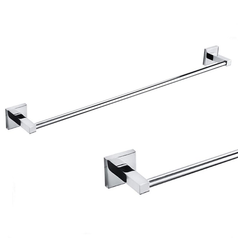 Towel Holders Assorted Shapes - Single Towel Bar - Silver